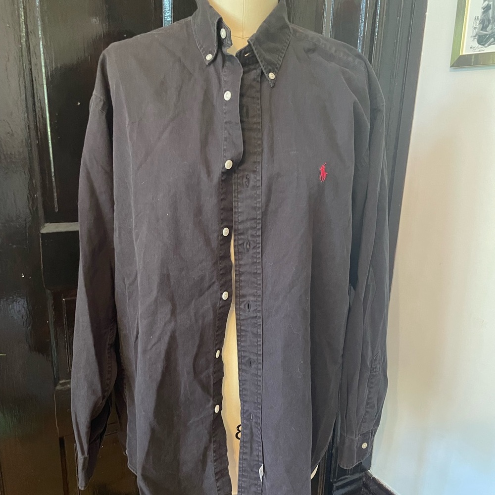 Vintage Ralph Lauren black wash button down